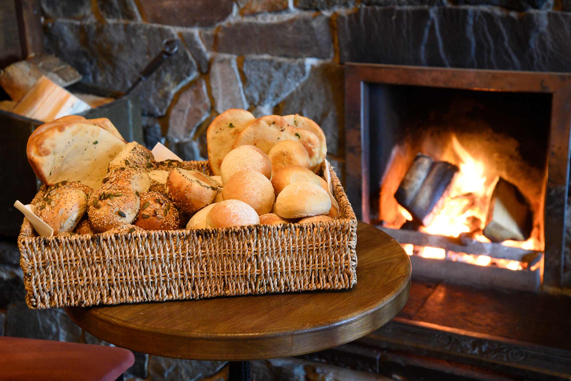 Enjoy fresh baking by our open fireplace at the Old School Restaurant in Dunvegan